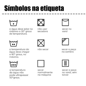 símbolos nas etiquetas das roupas